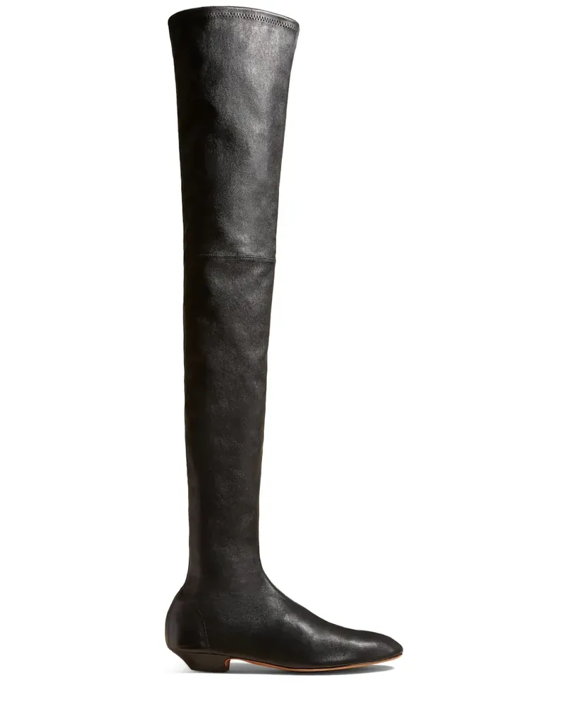 KHAITE Apollo leather boots - Schwarz Schwarz
