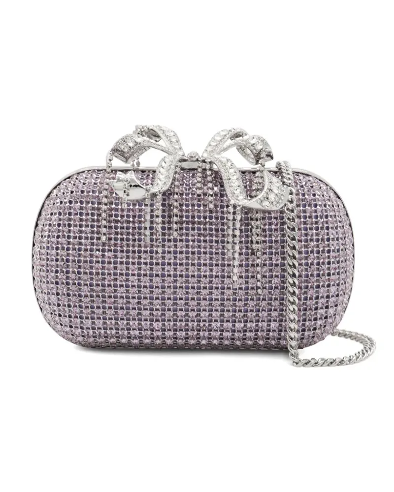 Self-Portrait Clutch mit Kristallverzierung - Violett Violett