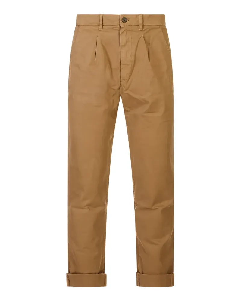 Mason's pleated-detail turn-up trousers - Braun Braun