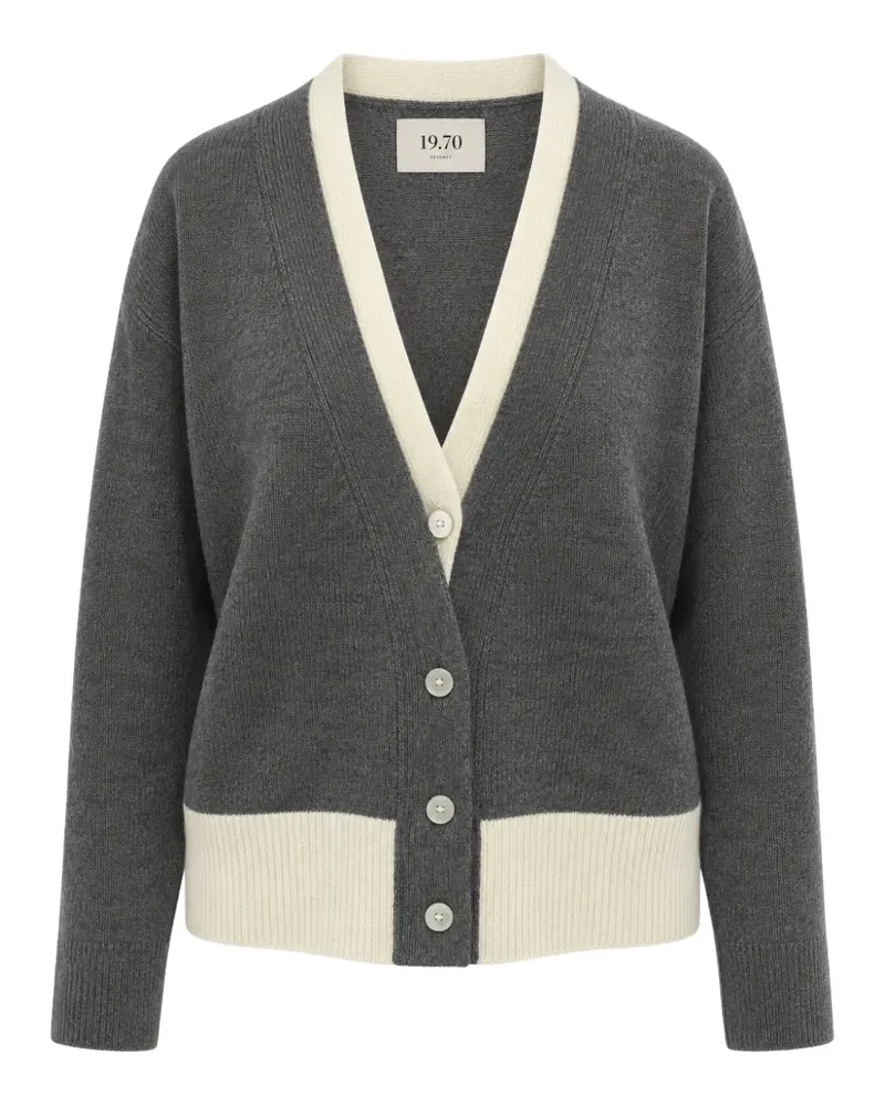 Seventy 19.70 colour-block V-neck cardigan - Grau Grau