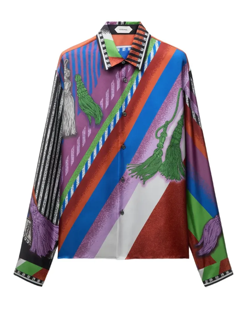 Versace tassel-print shirt - Blau Blau