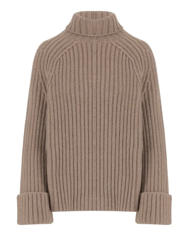 Malo Gerippter Rollkragenpullover - Nude Nude