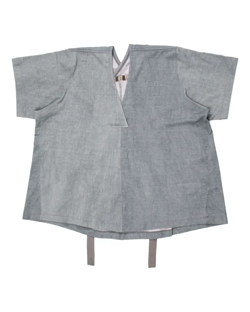 Ziggy Chen T-Shirt mit V-Ausschnitt - Grau Grau