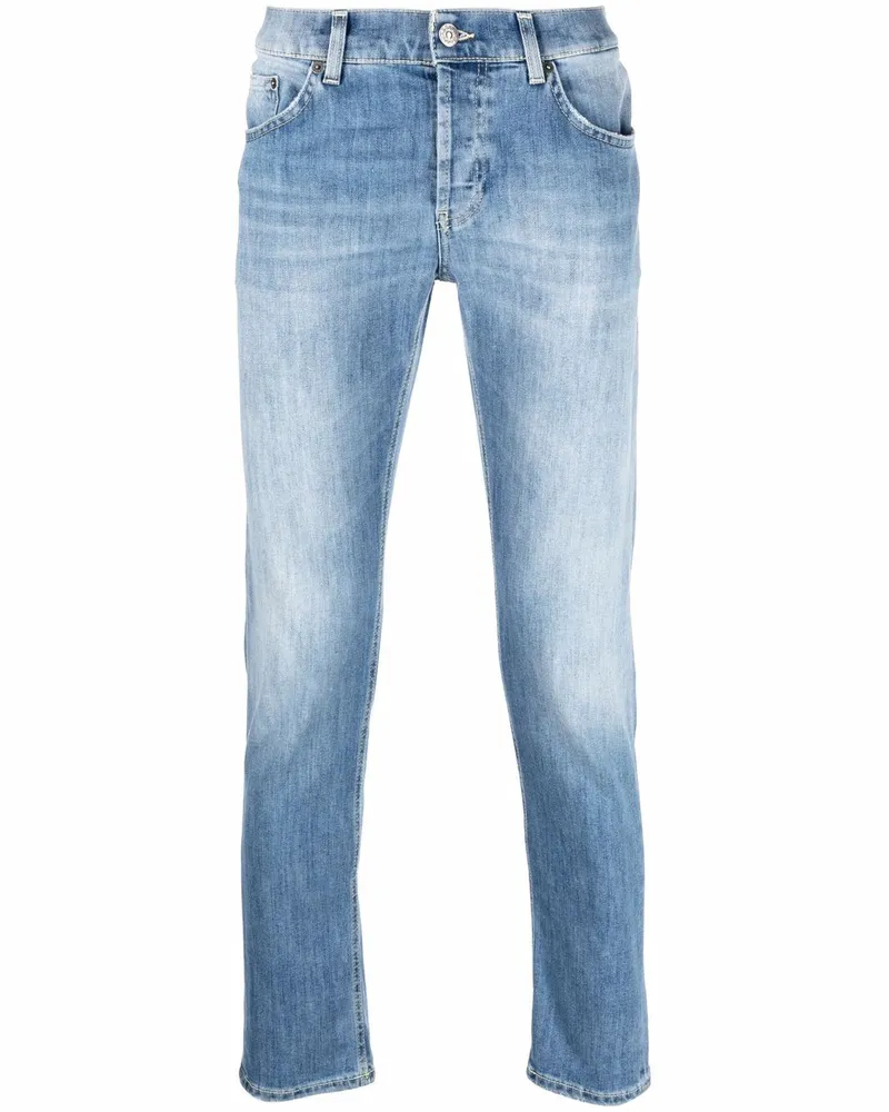 Dondup Gerade Jeans mit Stone-Wash-Effekt - Blau Blau