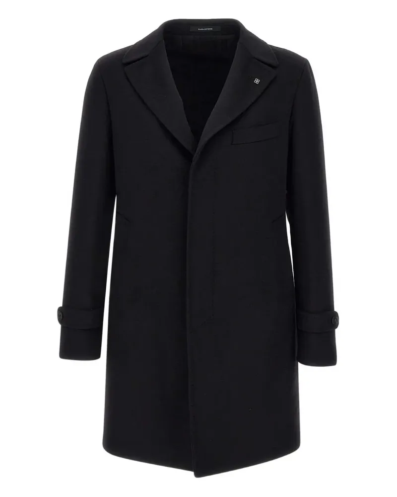 Tagliatore peak lapel logo pin coat - Schwarz Schwarz
