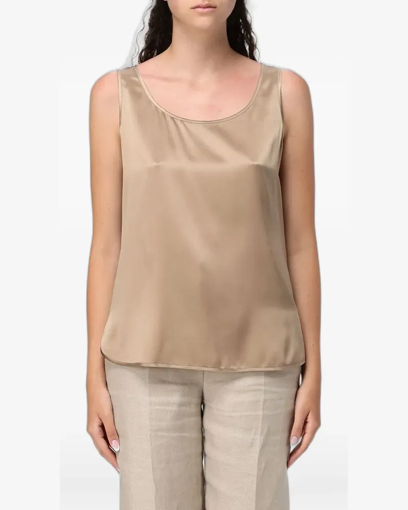 Max Mara Top in Satinoptik - Nude Nude