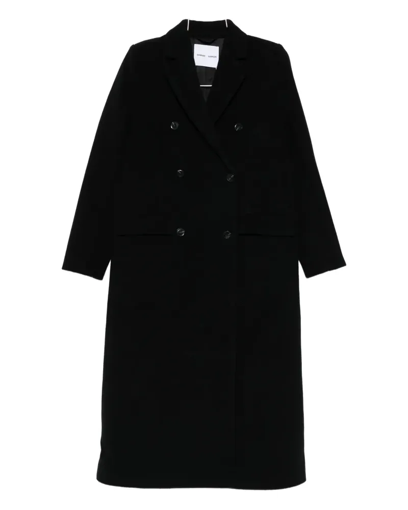 Samsøe & Samsøe Falcon double-breasted coat - Schwarz Schwarz