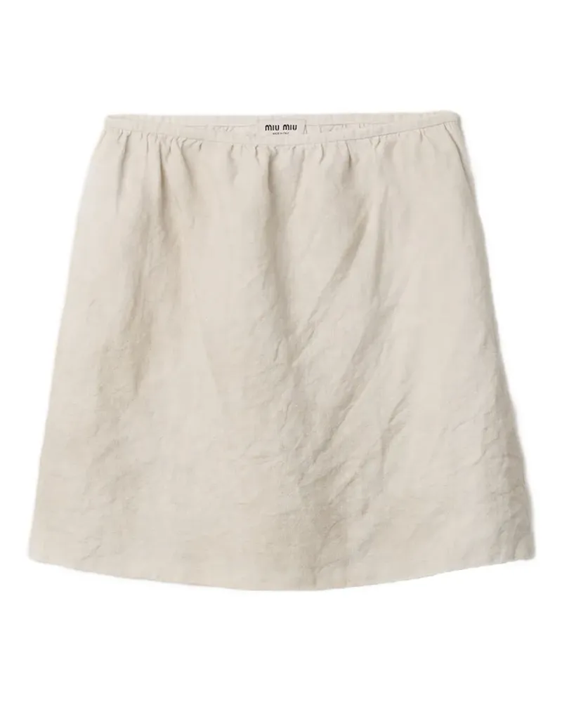 Miu Miu linen skirt - Nude Nude