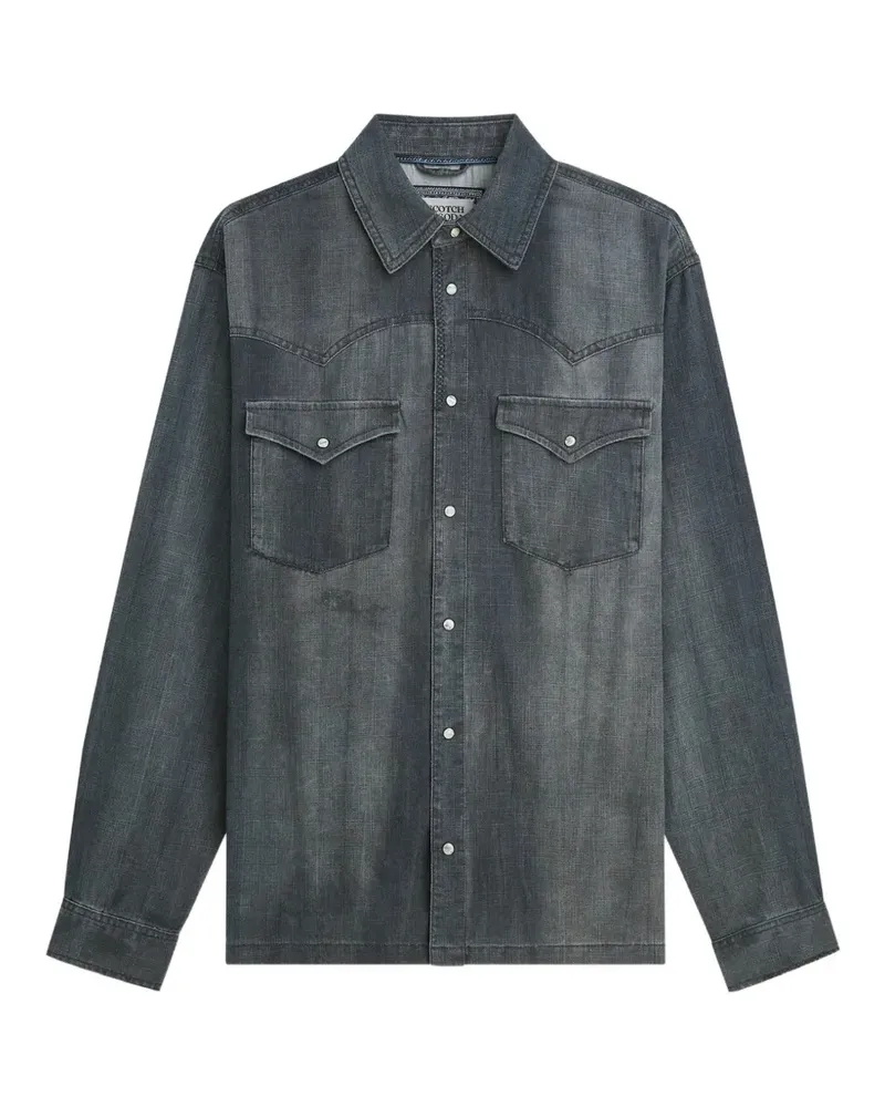 Scotch&Soda western-yoke faded shirt - Grau Grau