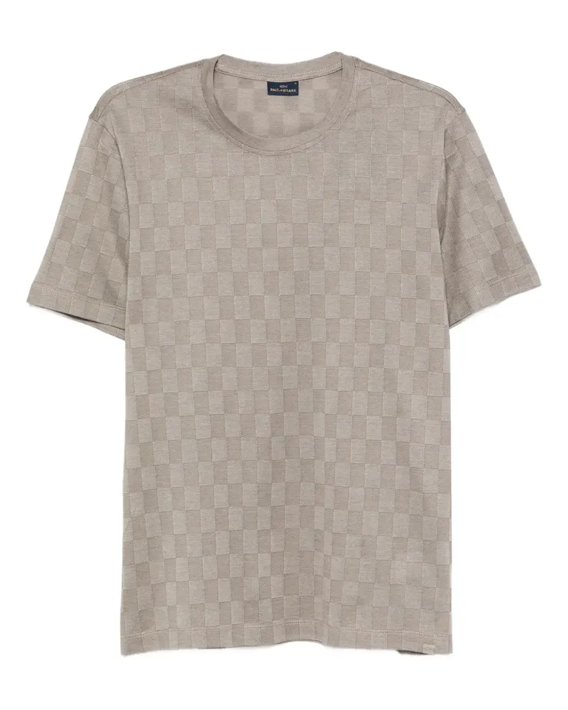 Paul & Shark Kariertes T-Shirt - Grau Grau