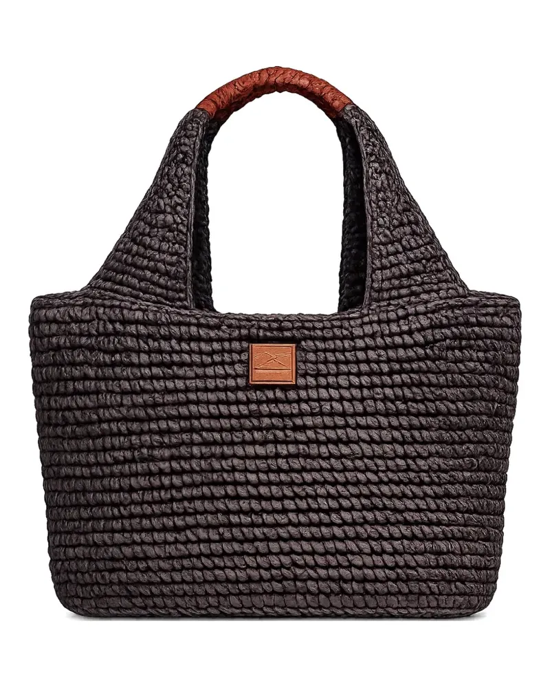 Sundek Maxi Tote Bag mit Logo-Patch - Schwarz Schwarz