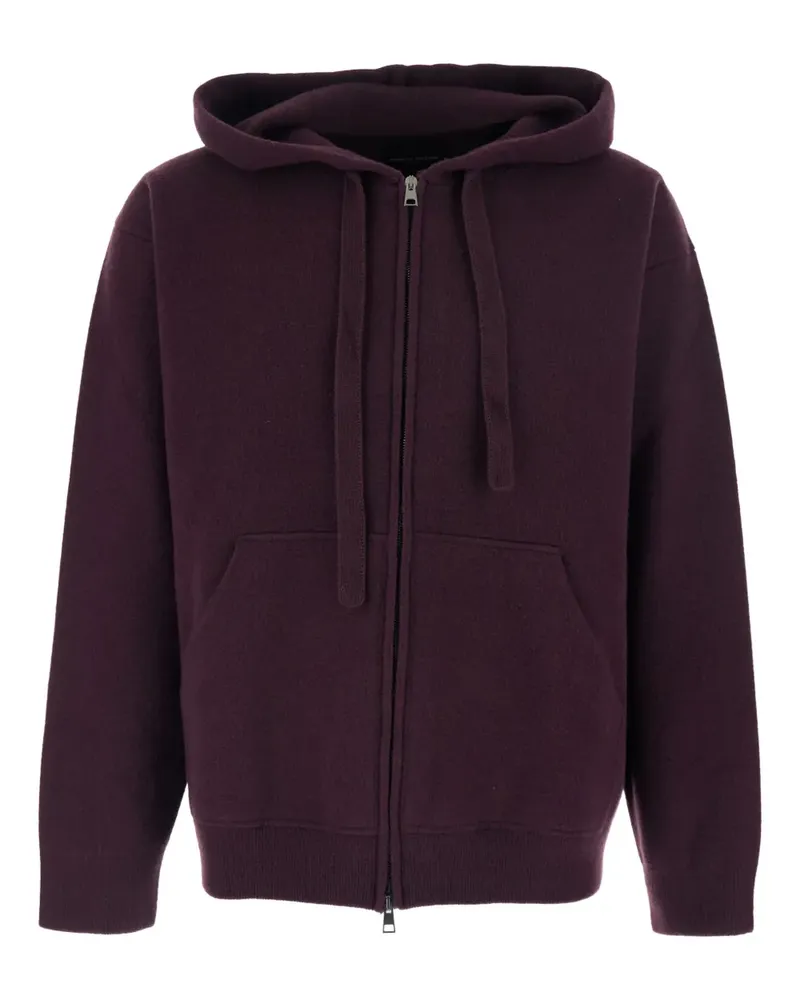Roberto Collina drawstring hood wool sweatshirt - Violett Violett
