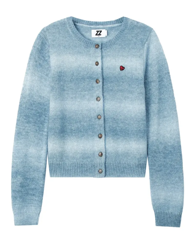 Izzue Cardigan mit Herz-Patch - Blau Blau