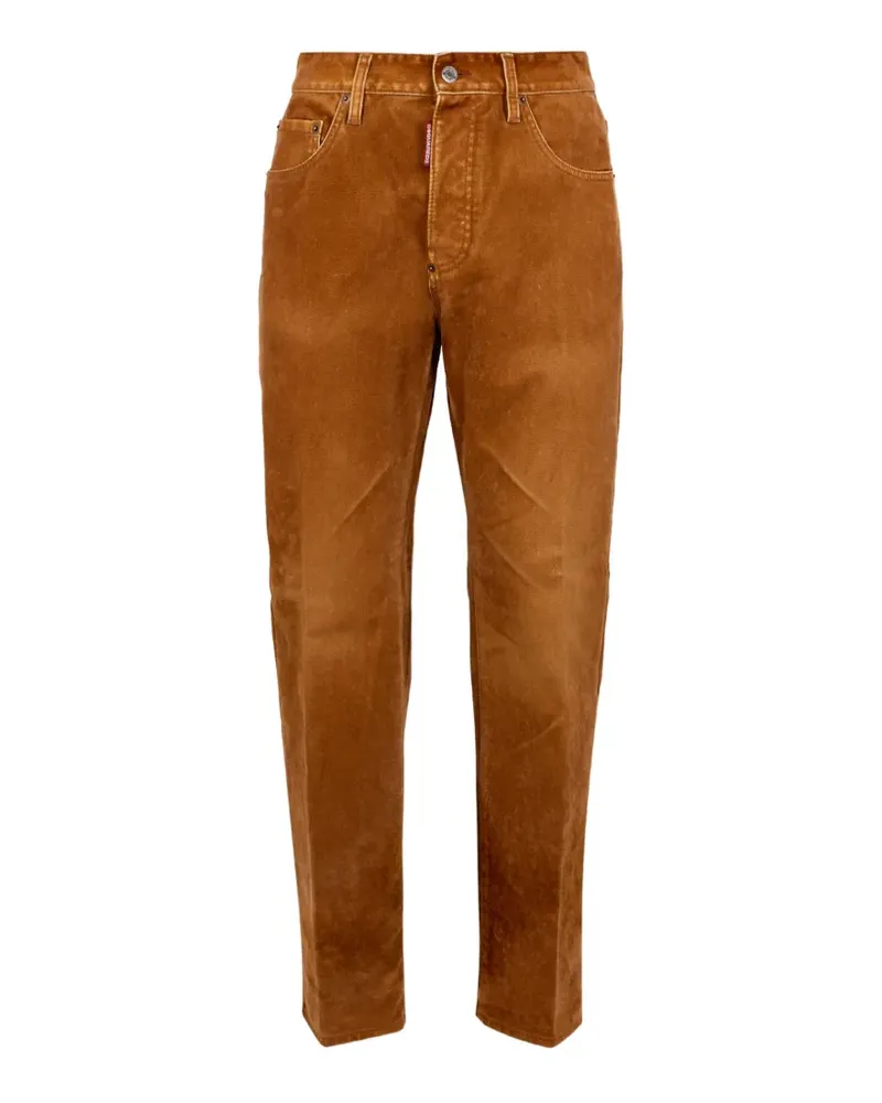 Dsquared2 642 Jeans aus Rauleder mit Weathered-Effekt - Braun Braun