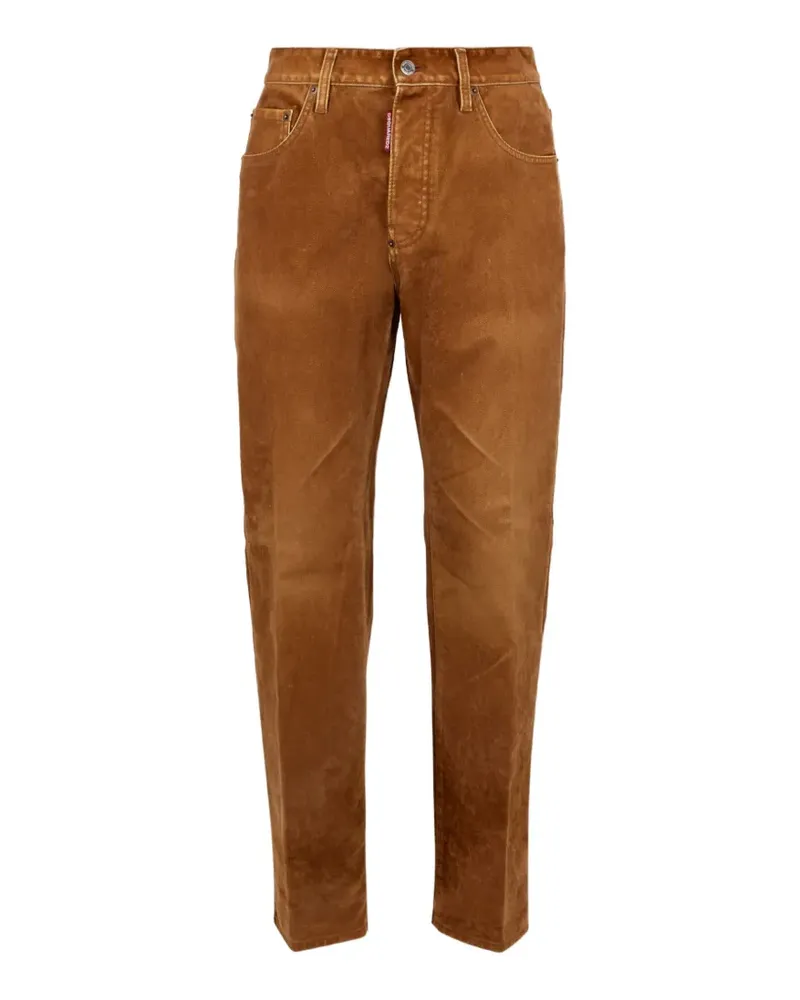 Dsquared2 642 Jeans aus Rauleder mit Weathered-Effekt - Braun Braun