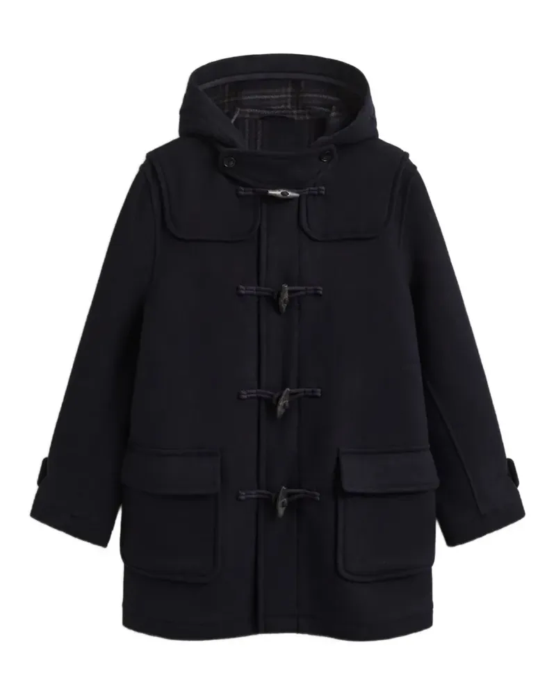 Gant Kapuzen-Dufflecoat mit Knebelverschluss - Blau Blau