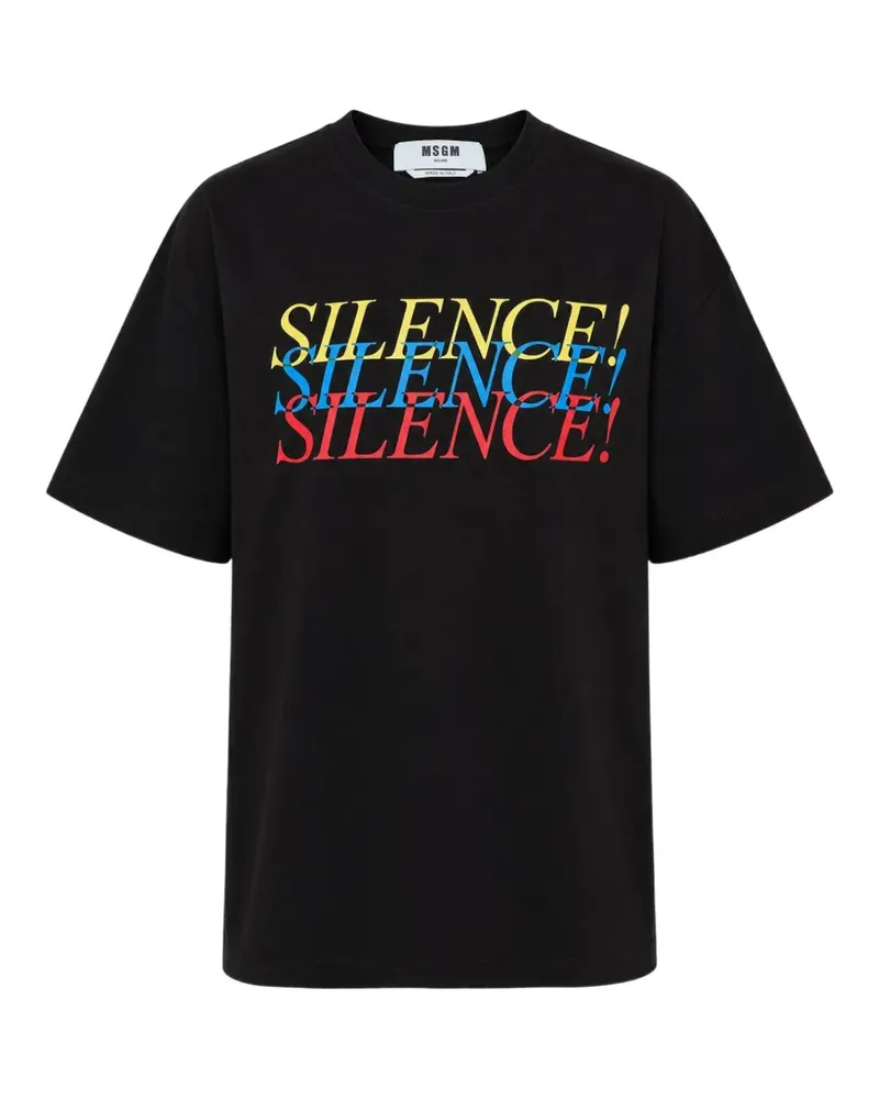 MSGM graphic-print T-shirt - Schwarz Schwarz