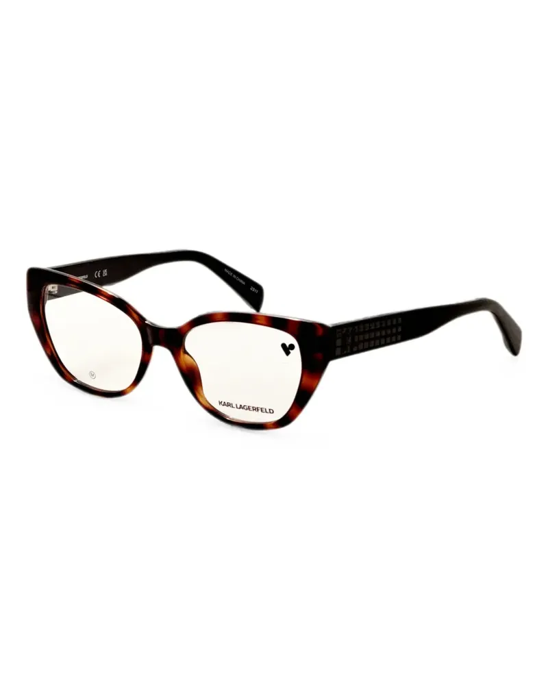 Karl Lagerfeld tortoiseshell cat-eye glasses - Braun Braun