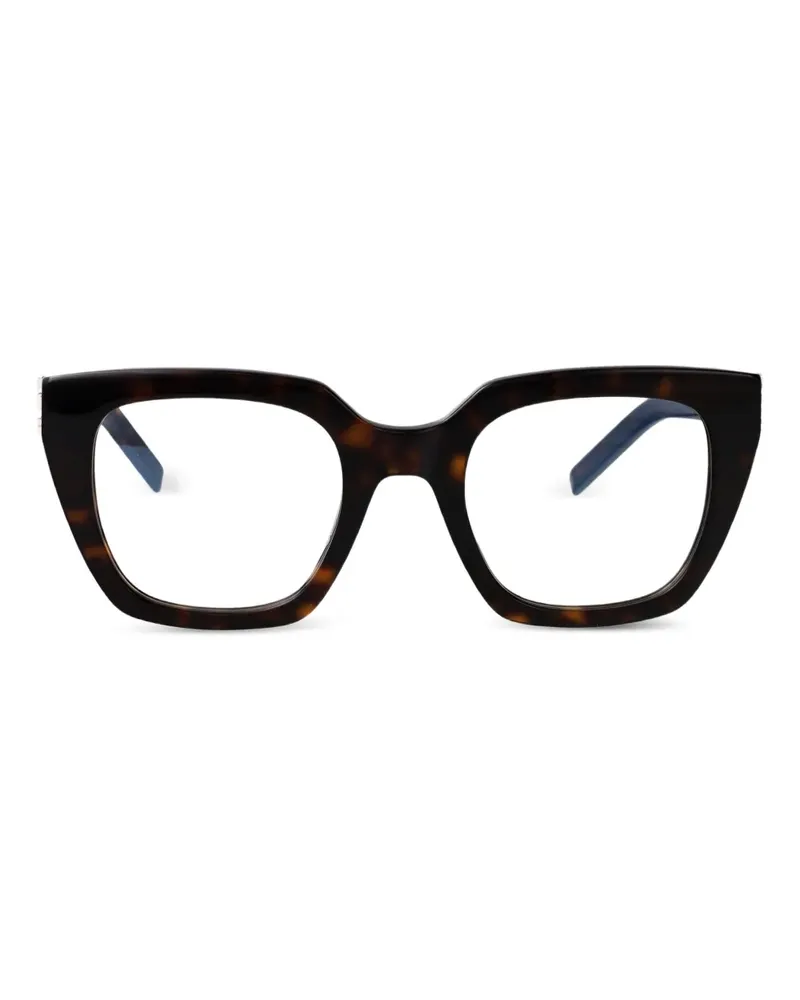 Saint Laurent Brille mit eckigem Gestell - Braun Braun