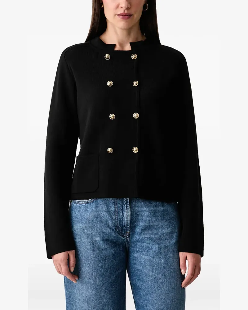 Luisa Spagnoli Doppelreihiger Meltina Cardigan - Schwarz Schwarz