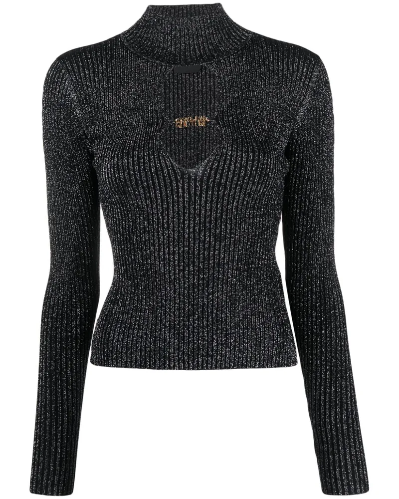 Versace Jeans Pullover mit Cut-Outs Schwarz