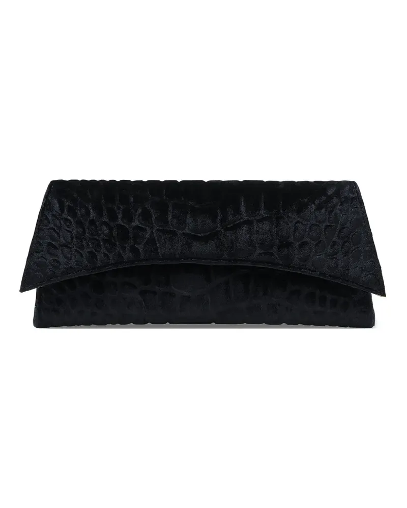 Tyler Ellis Veronica crushed velvet clutch bag - Schwarz Schwarz