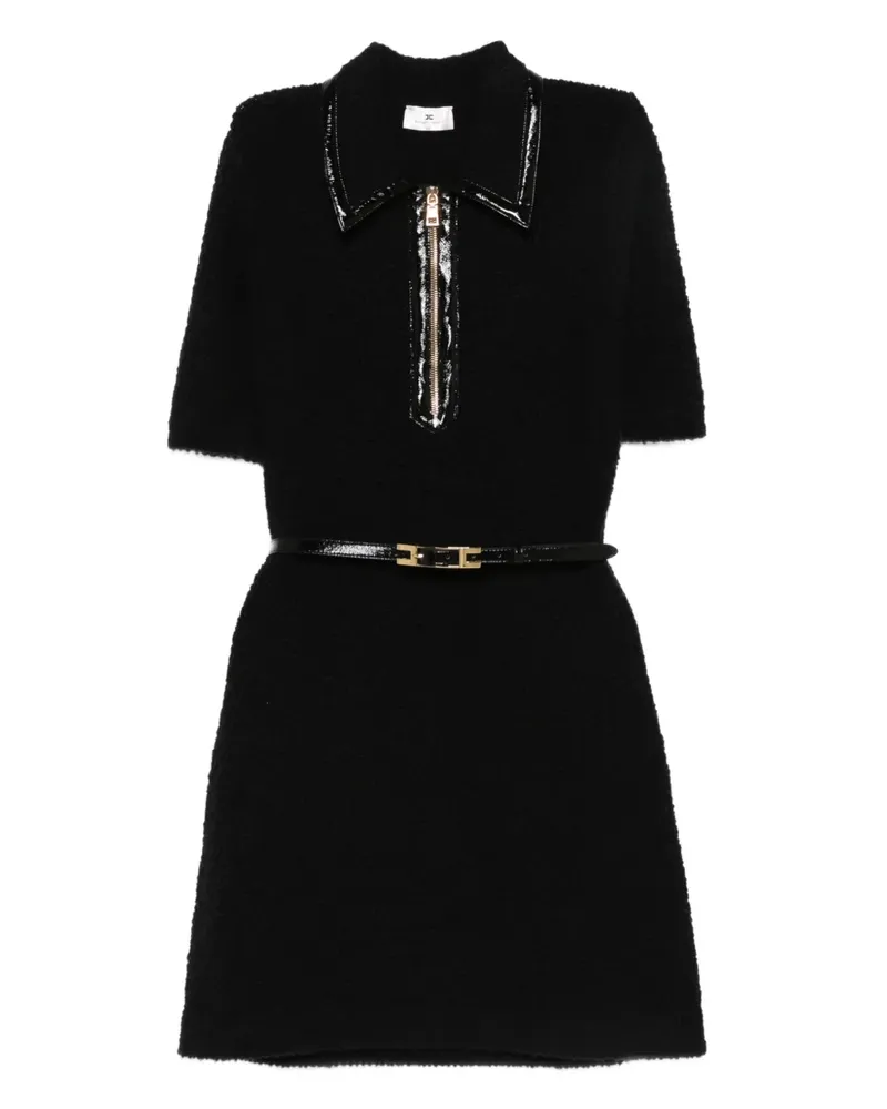 Elisabetta Franchi Gürtel-Kleid mit Reißverschluss - Schwarz Schwarz