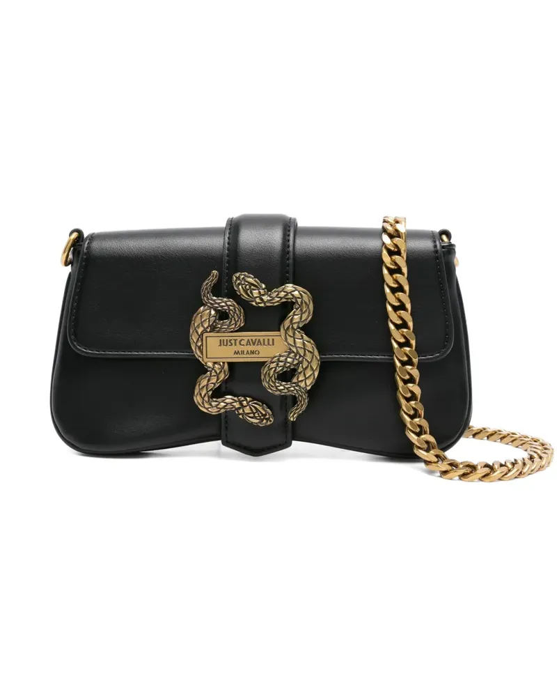 Just Cavalli Schultertasche mit Kettenriemen - Schwarz Schwarz
