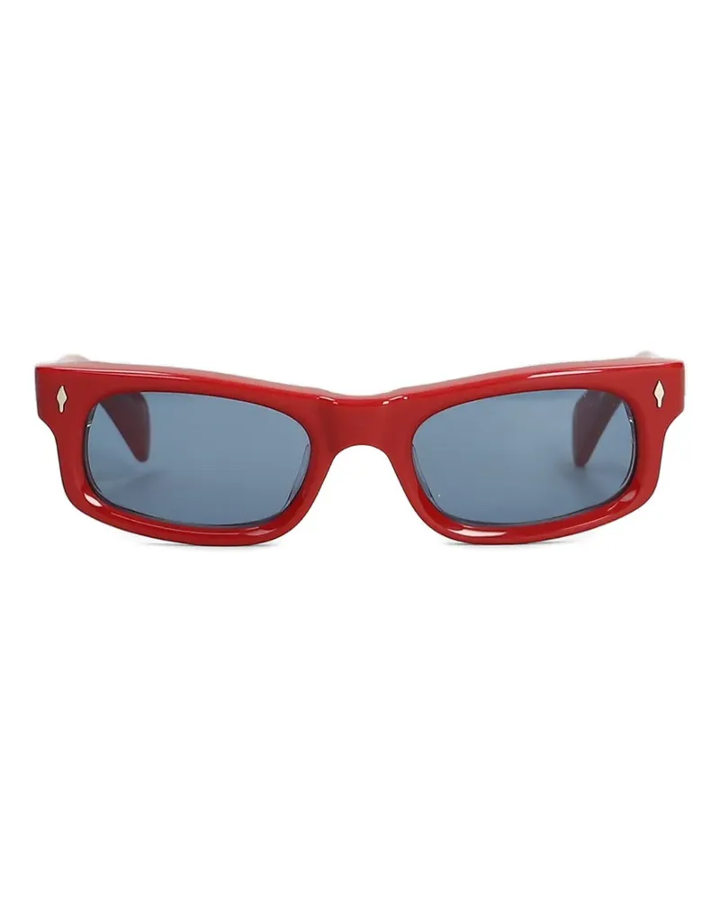 Jacques Marie Mage Initials rectangle-frame sunglasses - Rot Rot