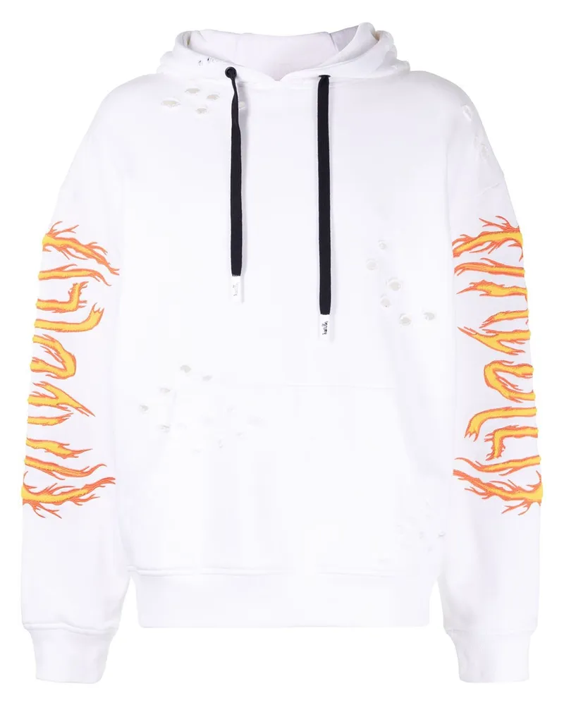 Haculla on Fire Hoodie Weiß