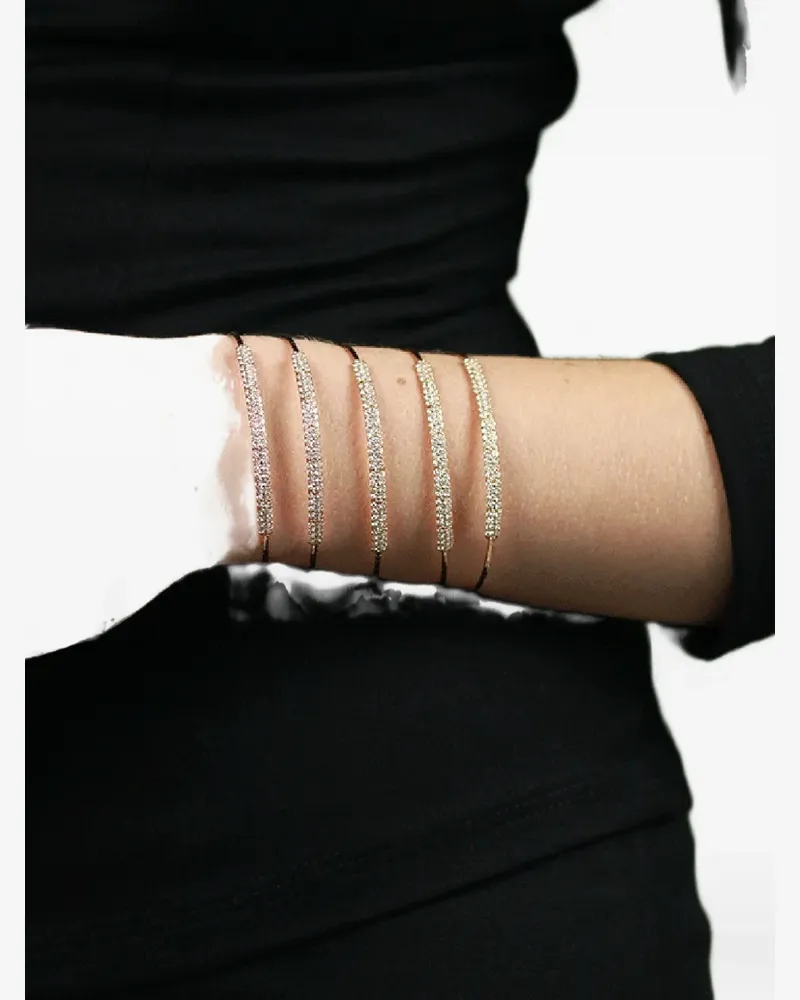 Mattia Cielo RUGIADA PAVE DIAMOND 5 WRAP BRACELET - Gold Gold