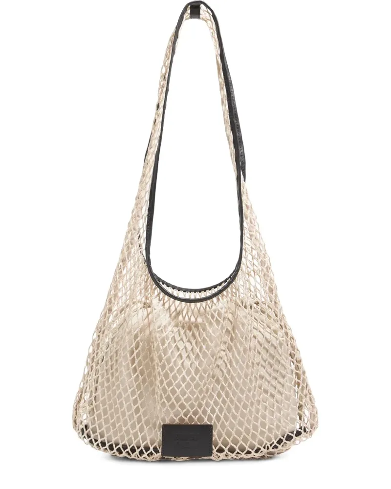 BIMBA Y LOLA Paper Net Schultertasche - Weiß Weiß