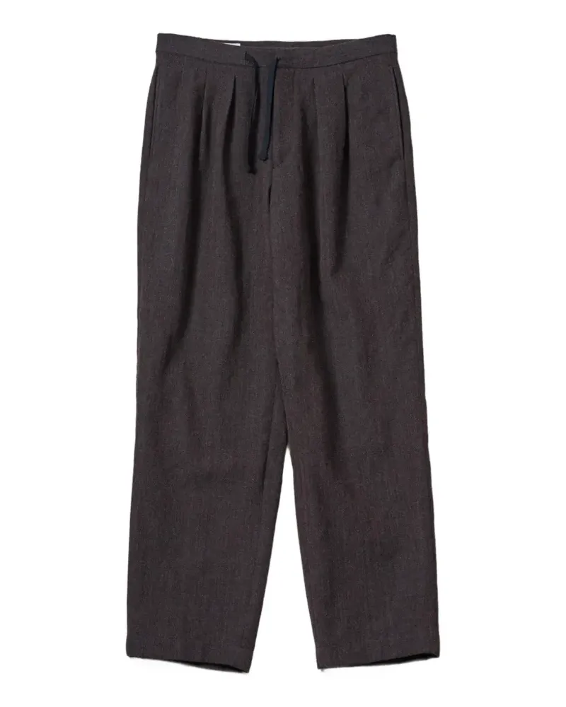 Kaptain Sunshine Easy pleated drawstring trousers - Braun Braun