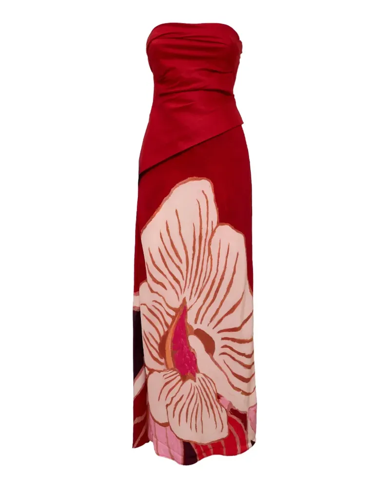 Acler Schulterfreies Kleid mit Blumenprint - Rot Rot