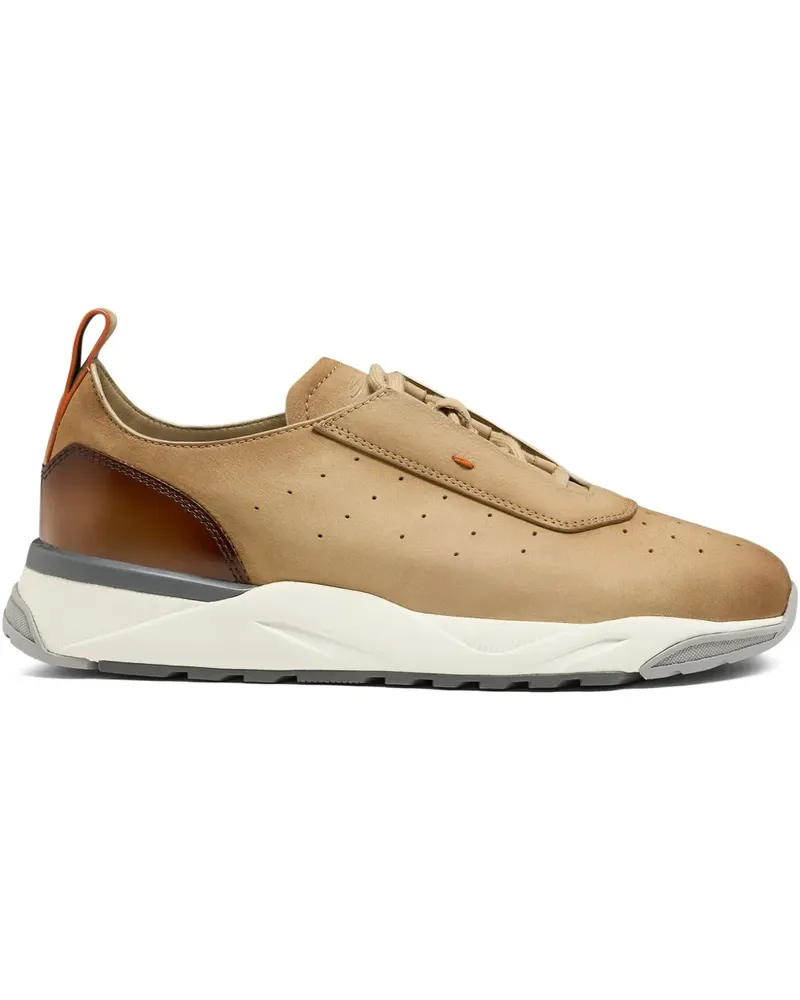 Santoni Sneakers aus Leder - Nude Nude