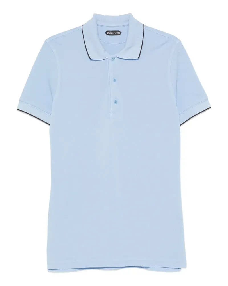 Tom Ford contrast-trim polo shirt - Blau Blau