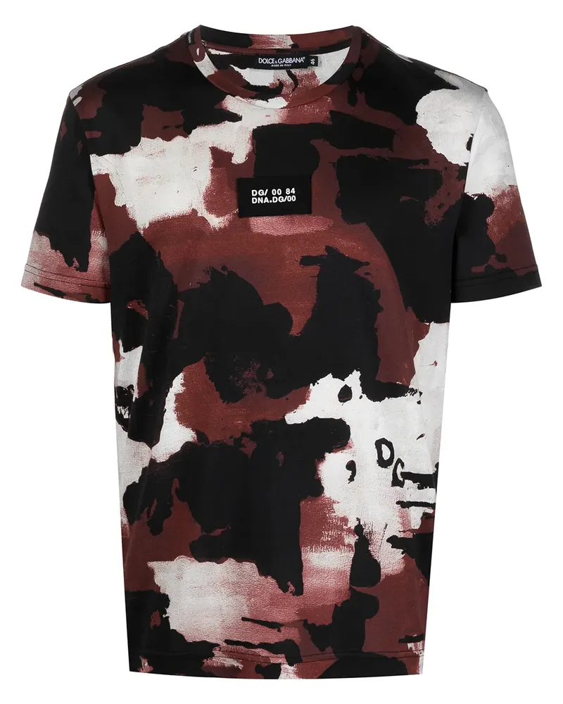 Dolce & Gabbana T-Shirt mit Camouflage-Print - Braun Braun