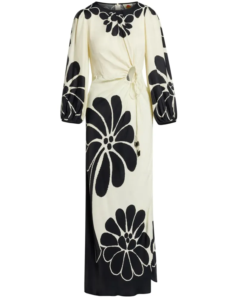 FARM Rio Palermo Maxikleid mit Cut-Out - Weiß Weiß