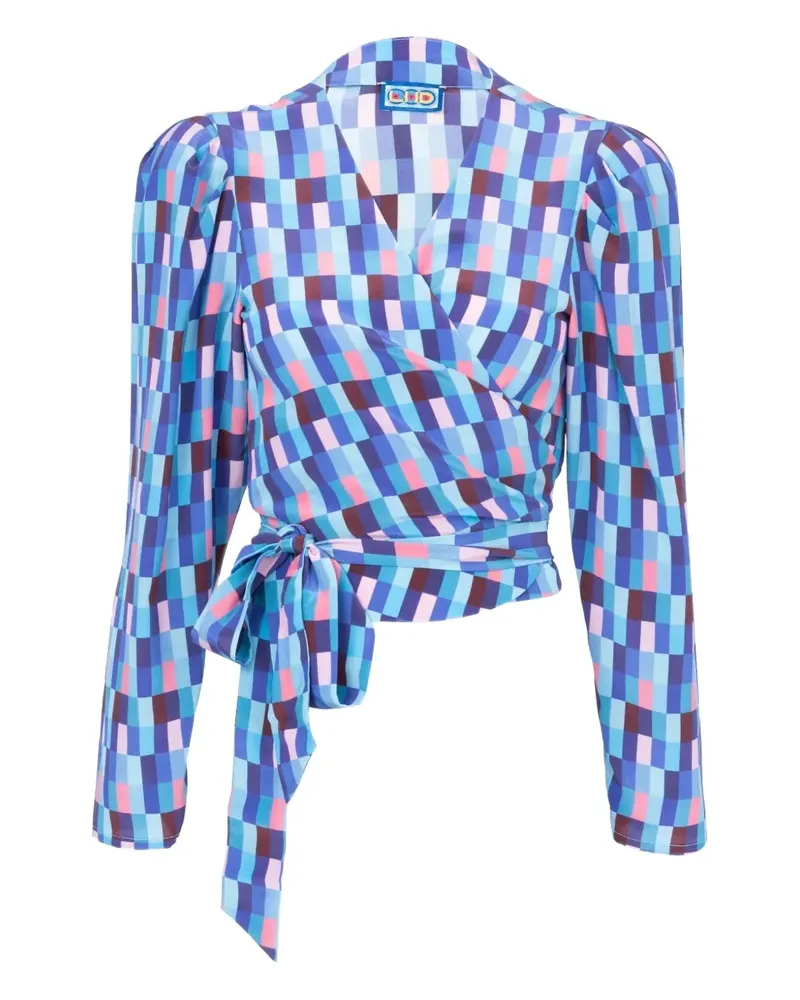 LHD Odalys geometric pattern blouse - Blau Blau
