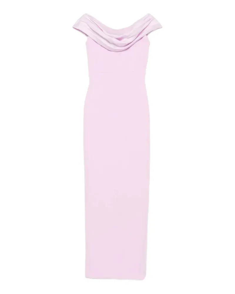 Solace London The Adele Maxikleid in Blassrosa Rosa