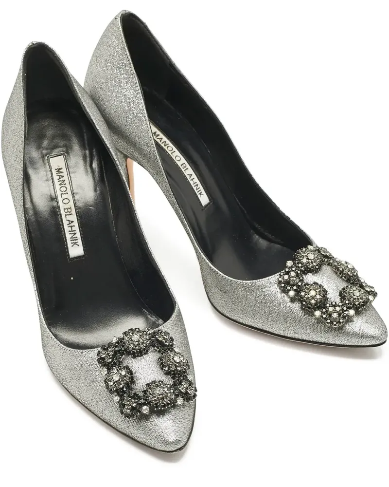 Manolo Blahnik Hangisi Pumps - Silber Silber