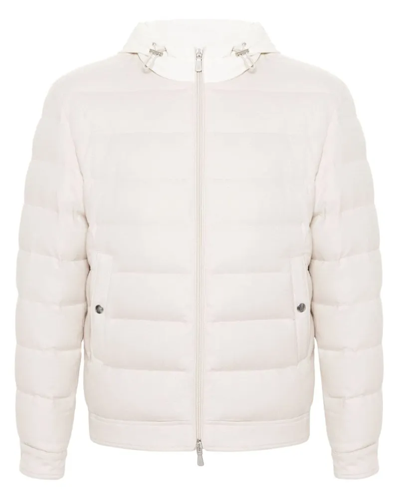 Eleventy Daunenjacke mit Kapuze - Nude Nude