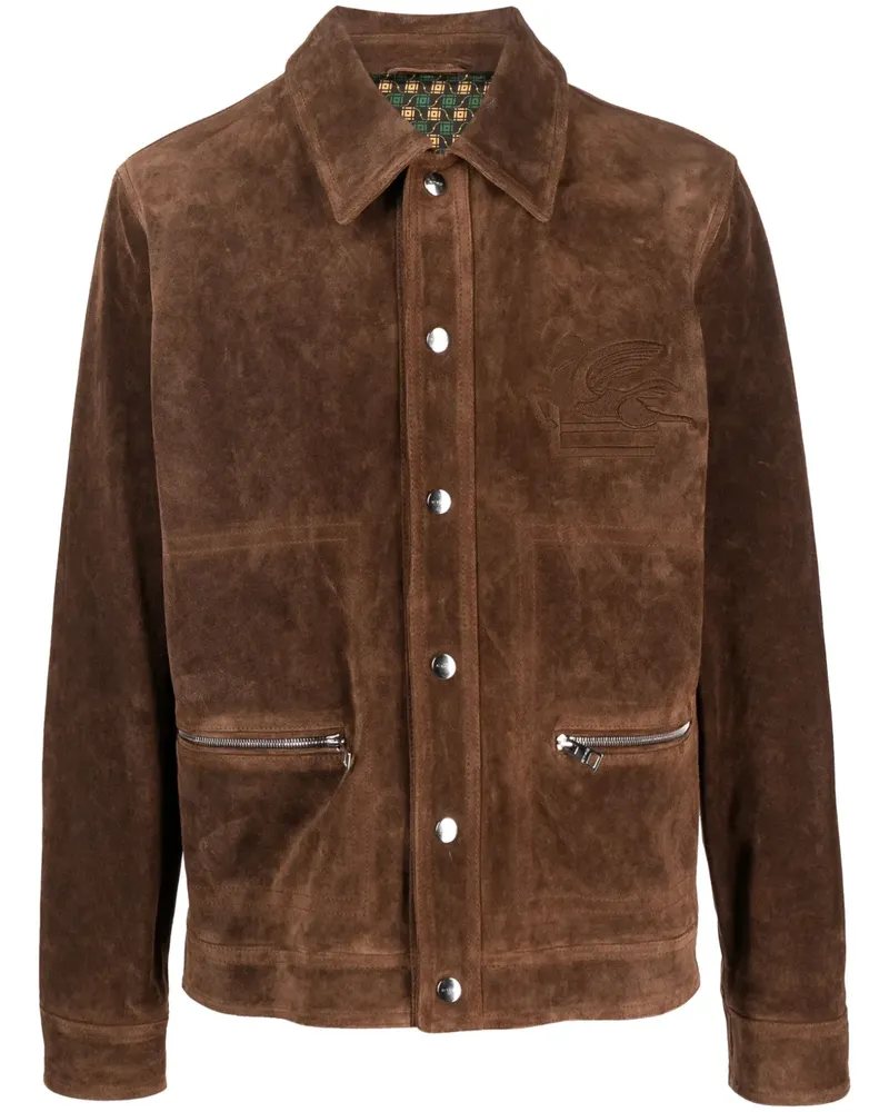 Etro Hemdjacke aus Wildleder - Braun Braun