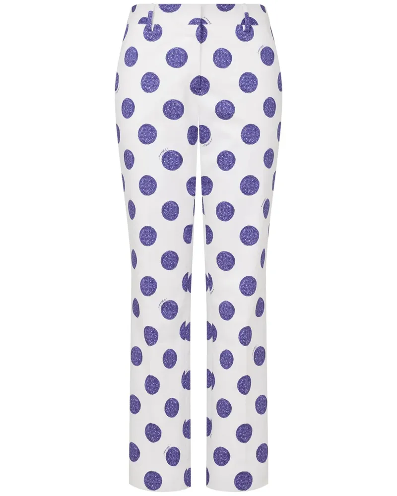 Moschino Hose mit Polka Dots - Weiß Weiß