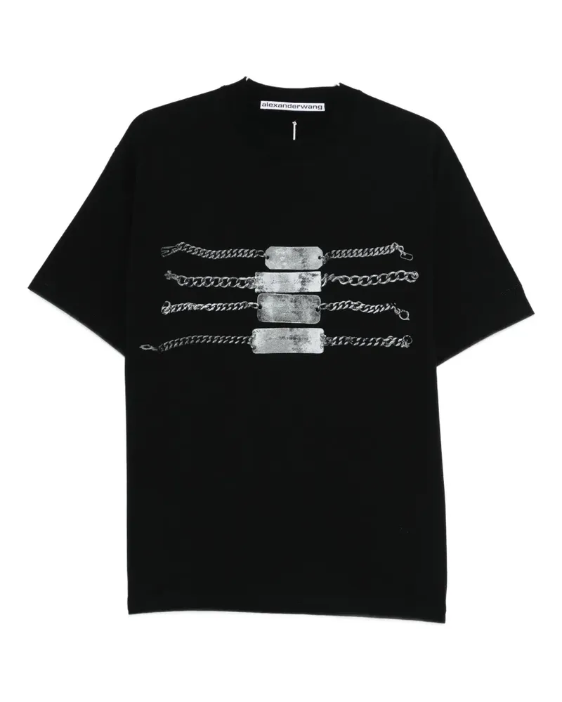 Alexander Wang chain-print T-shirt - Schwarz Schwarz