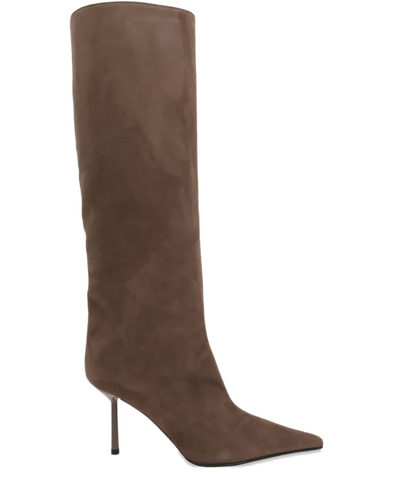 Le Silla Wildlederstiefel mit spitzer Kappe - Braun Braun