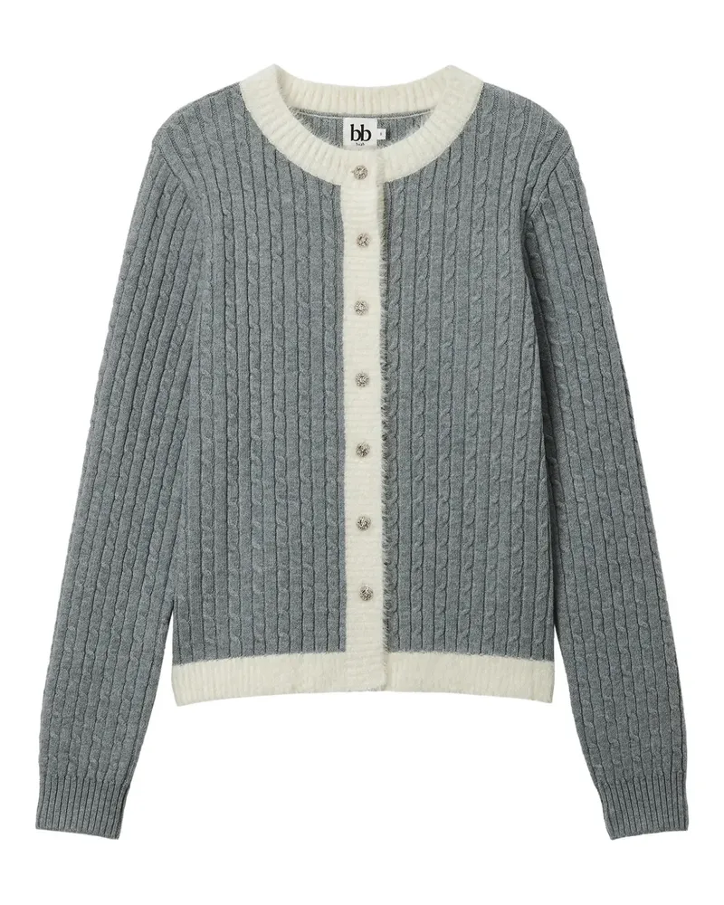 b+ab cable-knit button cardigan - Grau Grau