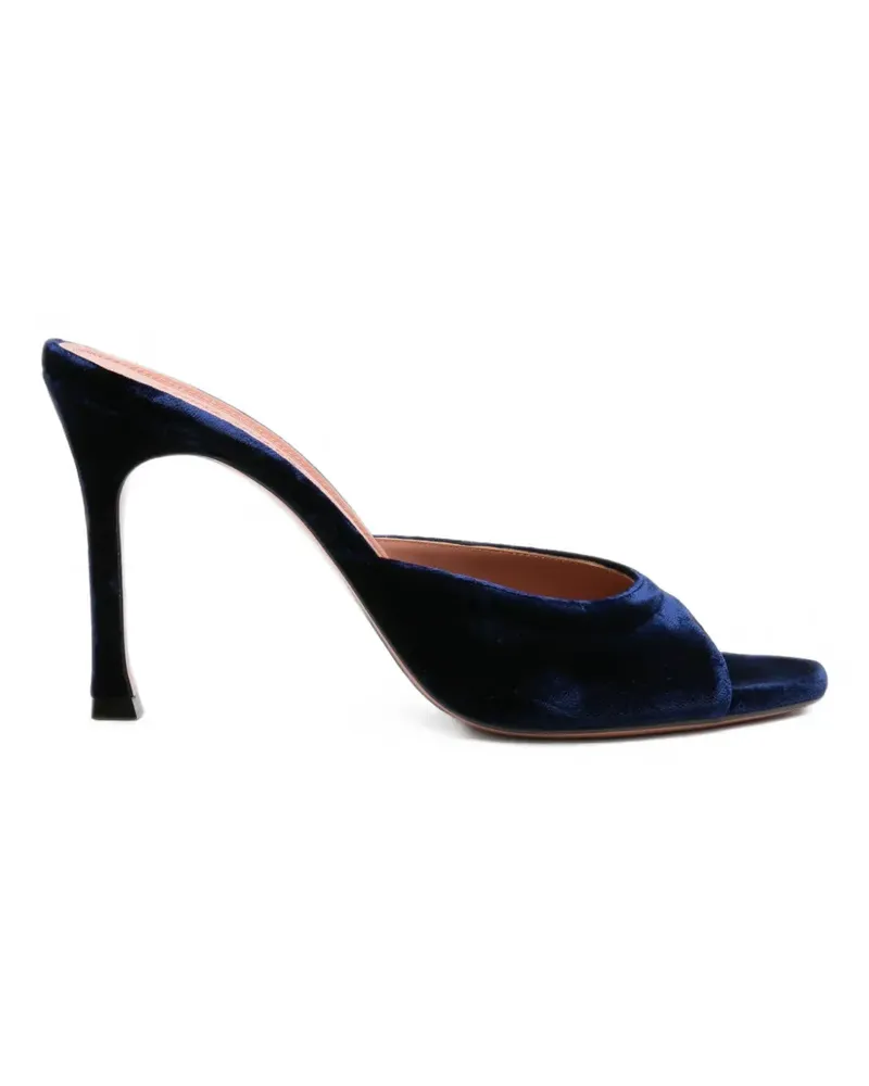 Amina Muaddi Alexa Sandalen aus Samt - Blau Blau