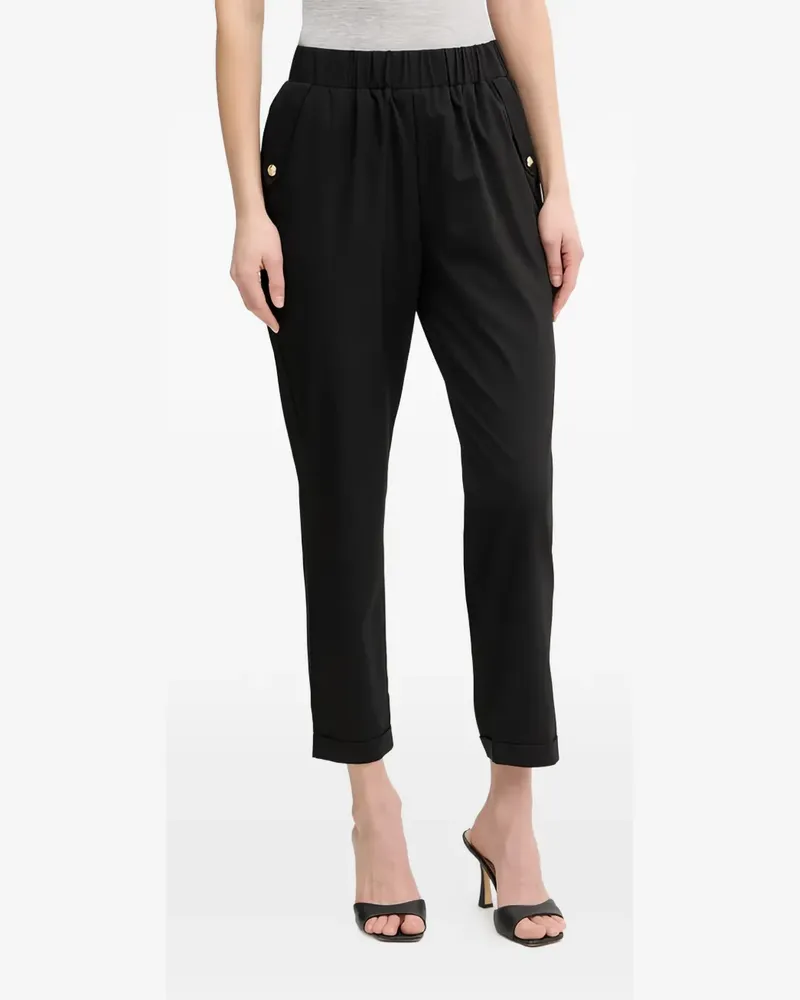 Liu Jo cuffed elasticated trousers - Schwarz Schwarz