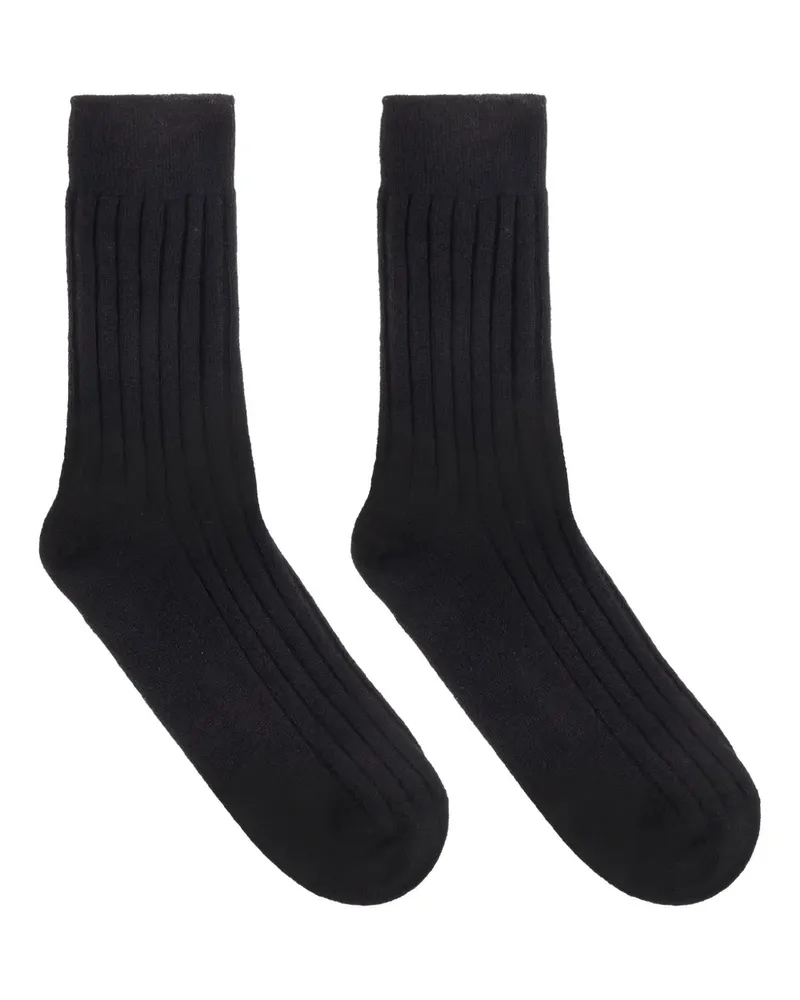 Tom Ford Gerippte Socken - Schwarz Schwarz
